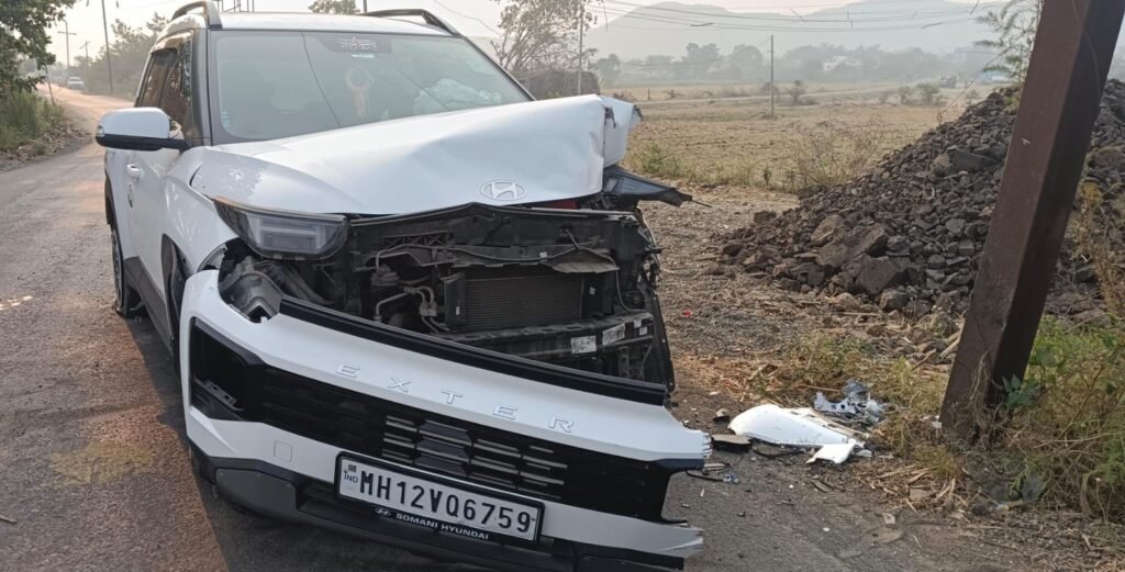 त्याचं नशीब बलवत्तर;अपघातात एअर बॅग उघडल्या म्हणून वाचले दोघांचे जीव, आंबेगाव तालुक्यातील जारकरवाडीच्या वैदवाडी हद्दीत घडली दुर्घटना !! img 20260219 wa0435