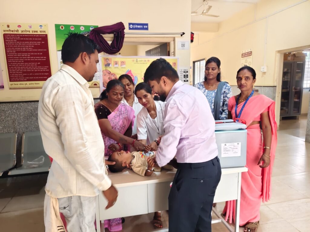 शिंगवेत (पारगाव ) येथे पोलिओ लसीकरण उत्साहात !! 1009975662