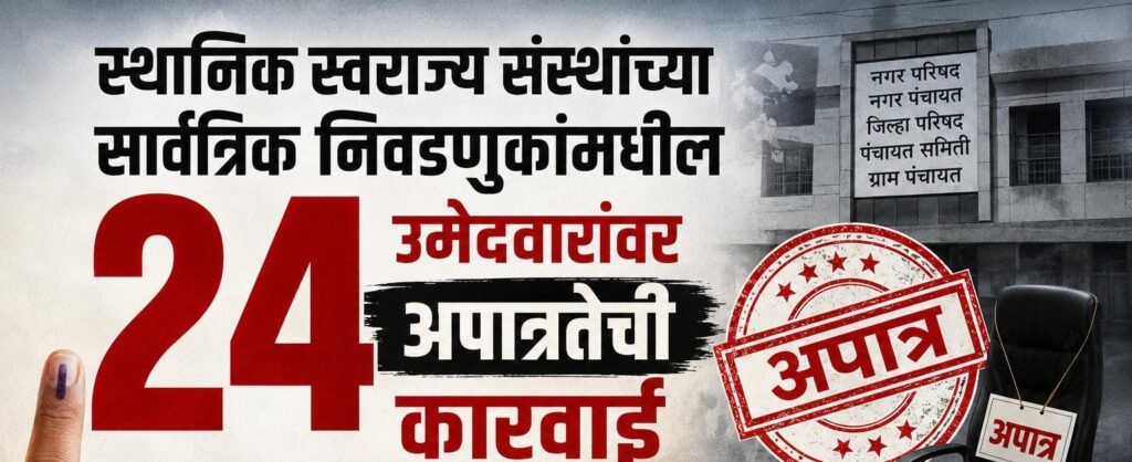 स्थानिक स्वराज्य संस्थांच्या सार्वत्रिक निवडणुकांमधील २४ उमेदवारांवर अपात्रतेची कारवाई 1010199641