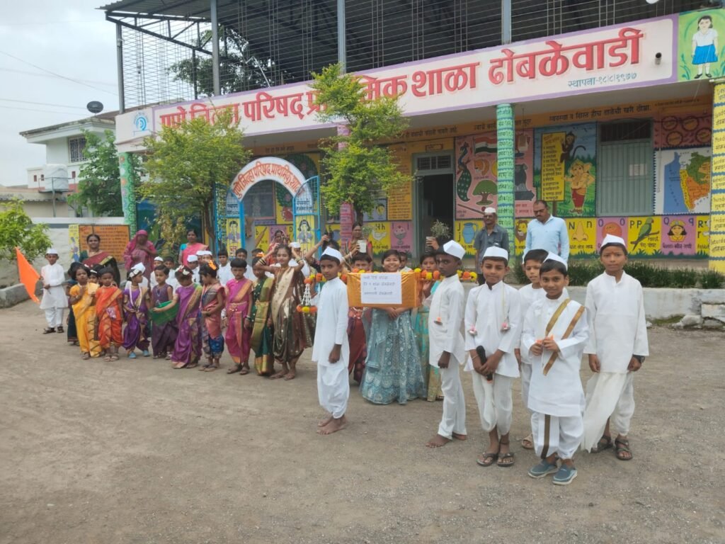 जिल्हा परिषद प्राथमिक शाळा ढोबळेवाडी (जारकरवाडी) येथे बालचमूंचा दिंडी सोहळा उत्साहात संपन्न !! 1010226804