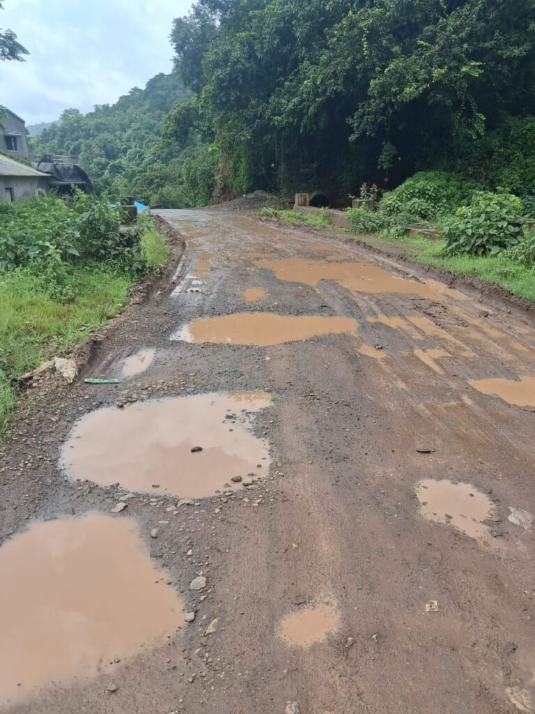 माळीन फाटा-असाणे रस्त्याची दुरवस्था; तातडीने दुरुस्ती करण्याची स्थानिकांची व प्रवाशांची मागणी !! 1010734442