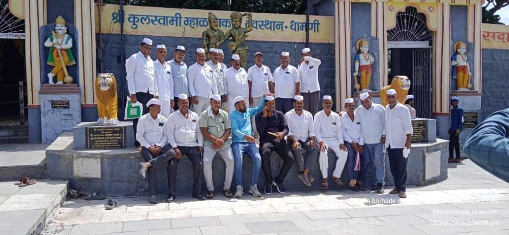धामणी खंडोबाच्या दीपमाळ बांधकामासाठी सोनेवाडी ग्रामस्थांची १ लाख १९ हजारांची देणगी !! 1010968296
